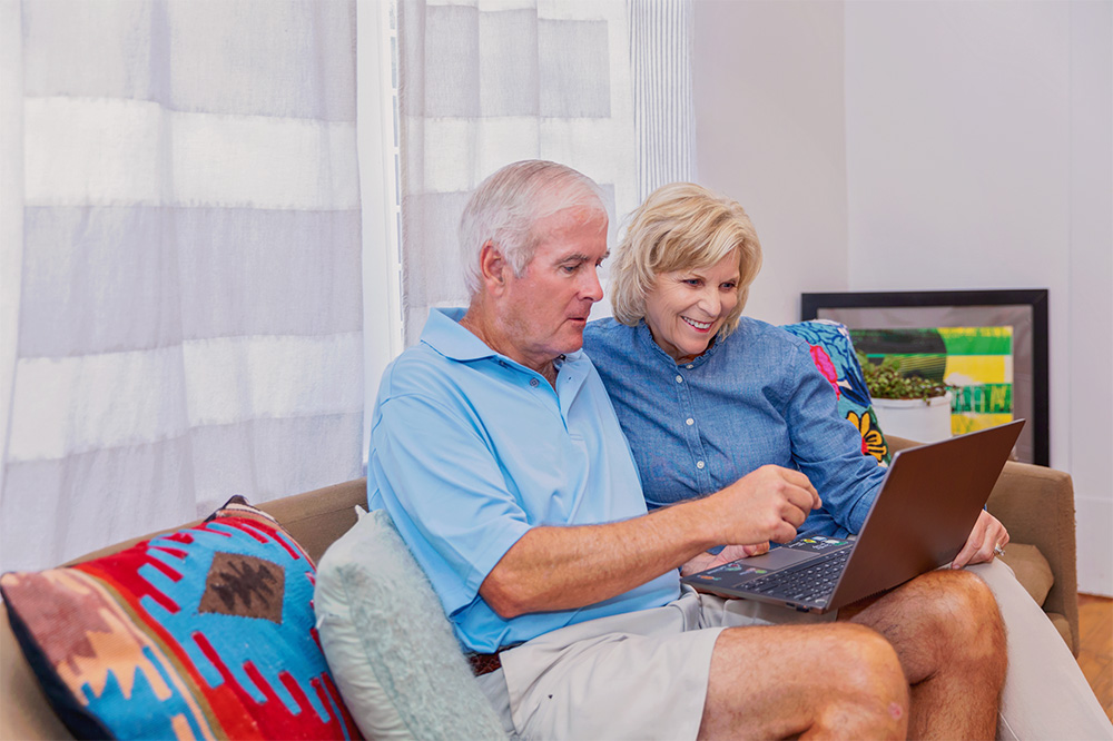 Elderly couple searching for en of life care